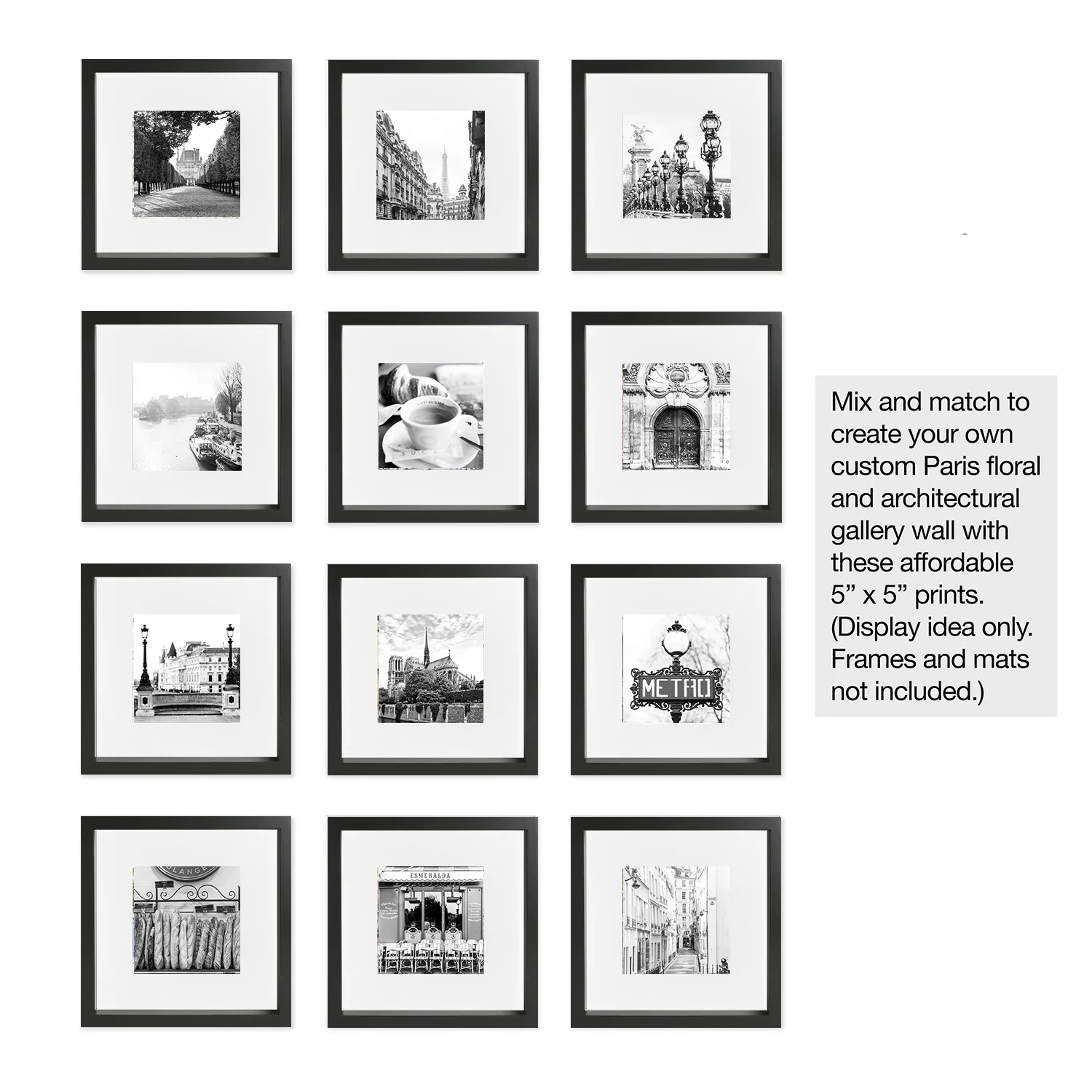 Les Deus Magots BnW 5x5 — Parisian Moments